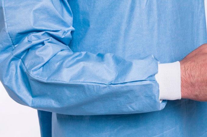 Wysokiej jakości PP mundur pielęgniarski krótki fartuch laboratoryjny