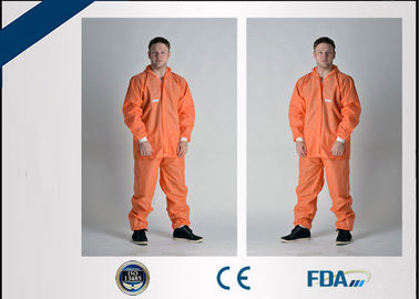 Chiny Wodoodporny chemoodporny jednorazowy kombinezon z elastycznym mankietem fabryka